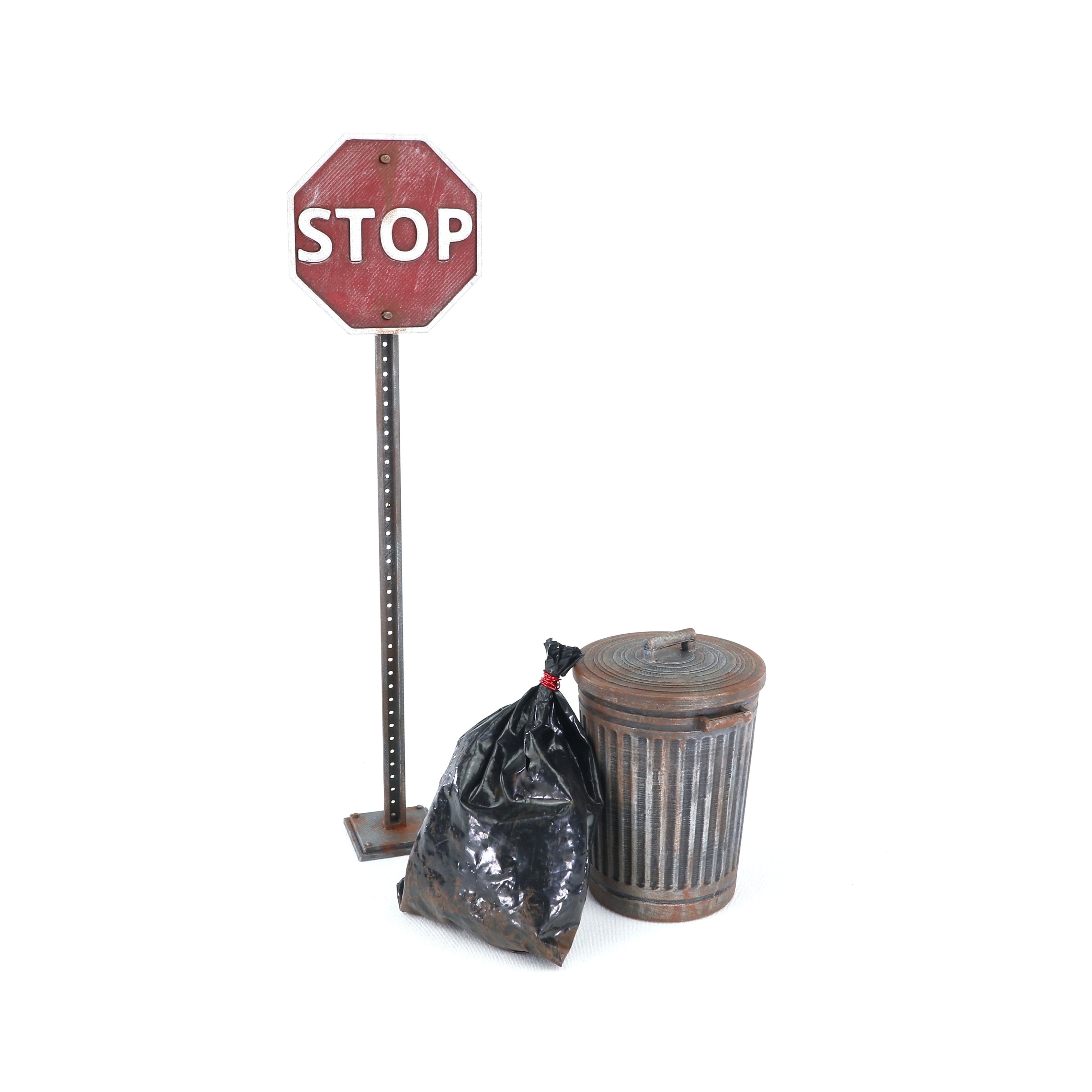 Stop Sign and Trash Pack