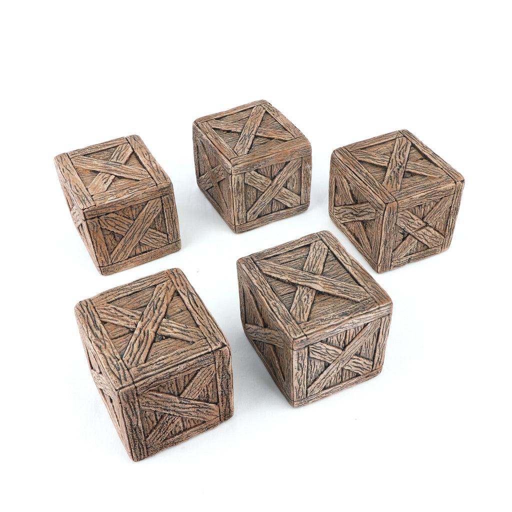 Detailed Stylized Crates (set of 5)