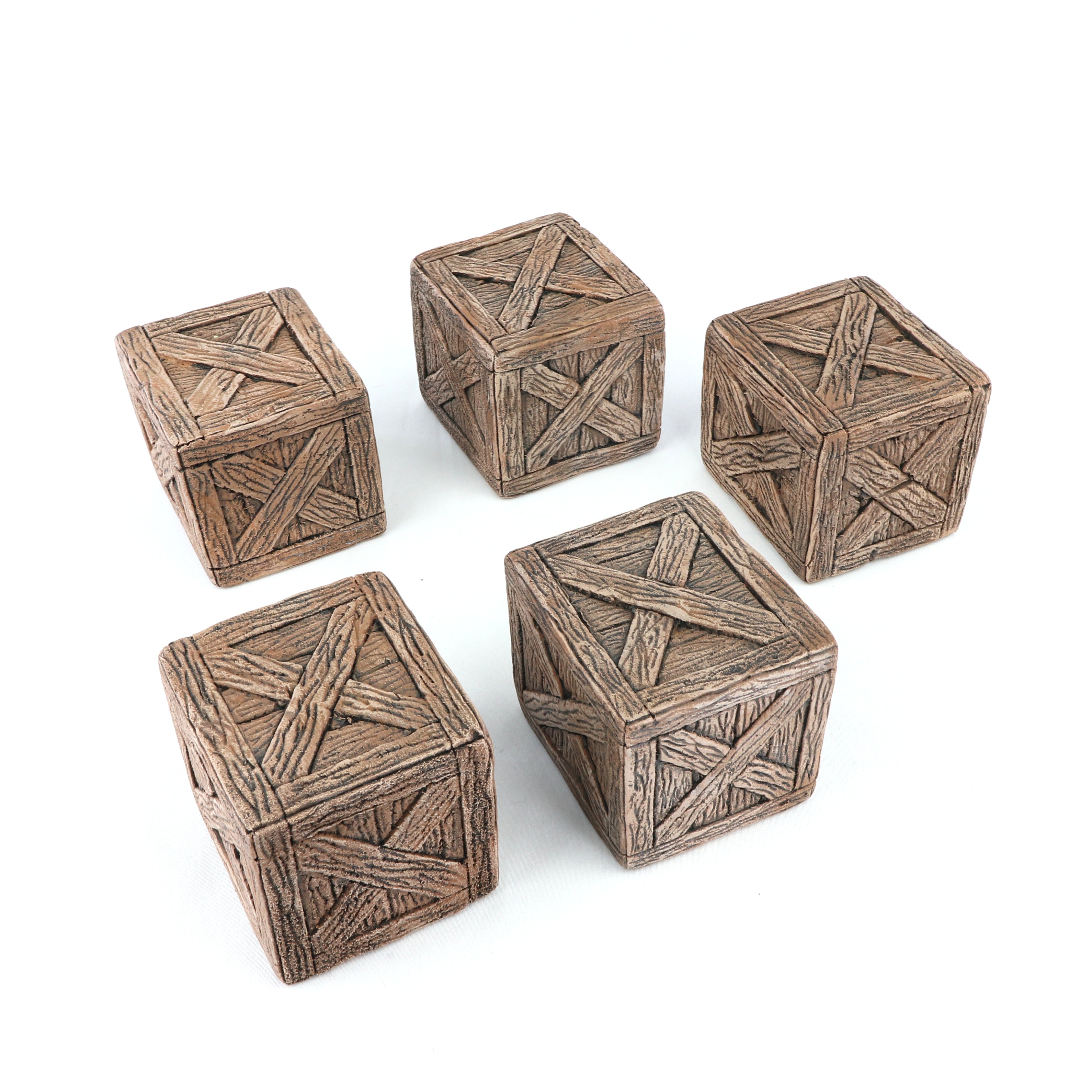 Detailed Stylized Crates (set of 5)
